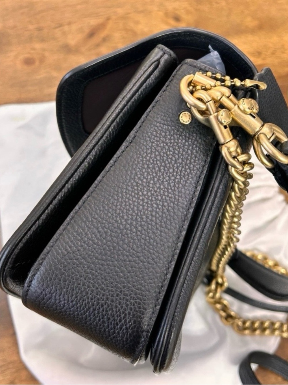 Coach Black Pebbled Leather Cassie Crossbody with Gold Hardware - Picture 7 of 10